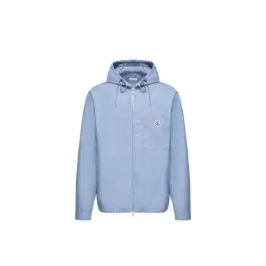 Moncler Cotton Blend Poplin Hooded Shirt Jacket | Thumbnail 1 Moncler Cotton Blend Poplin Hooded Shirt Jacket | Thumbnail 1