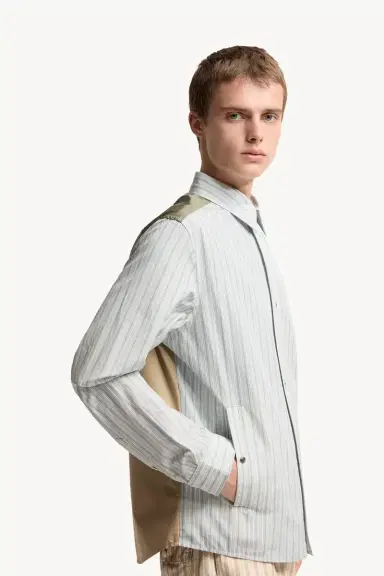 Moncler Striped Cotton Poplin Shirt | Thumbnail 7 Moncler Striped Cotton Poplin Shirt | Thumbnail 7