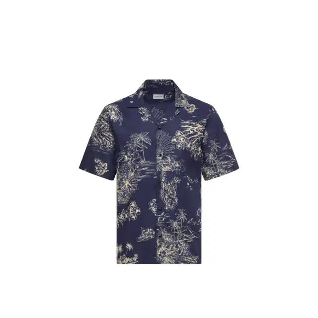 Floral Print Short Sleeve Cotton Shirt Floral Print Short Sleeve Cotton Shirt