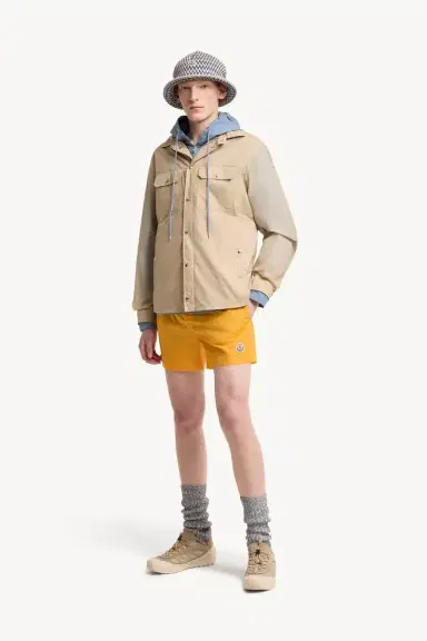 Moncler Logo Patch Long Sleeve Shirt Jacket | Thumbnail 3 Moncler Logo Patch Long Sleeve Shirt Jacket | Thumbnail 3