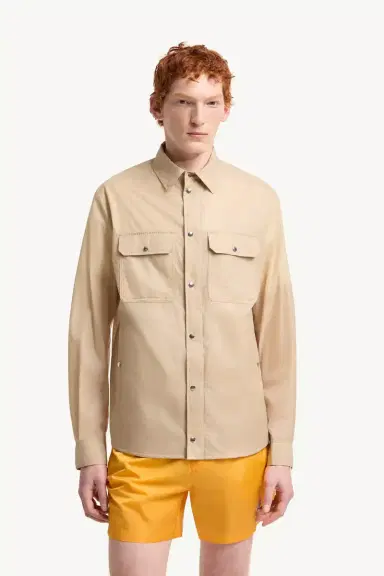 Moncler Logo Patch Long Sleeve Shirt Jacket | Thumbnail 5 Moncler Logo Patch Long Sleeve Shirt Jacket | Thumbnail 5