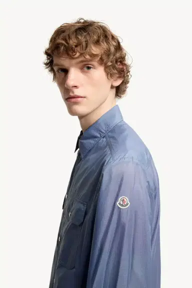Moncler Logo Patch Long Sleeve Shirt Jacket | Thumbnail 4 Moncler Logo Patch Long Sleeve Shirt Jacket | Thumbnail 4