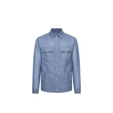 Moncler Logo Patch Long Sleeve Shirt Jacket | Thumbnail 1 Moncler Logo Patch Long Sleeve Shirt Jacket | Thumbnail 1