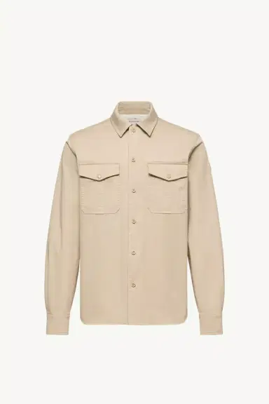 Moncler Cotton Blend Gabardine Long Sleeve Shirt | Thumbnail 2 Moncler Cotton Blend Gabardine Long Sleeve Shirt | Thumbnail 2