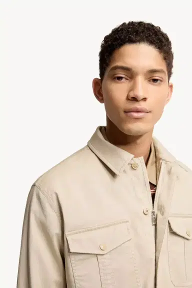 Moncler Cotton Blend Gabardine Long Sleeve Shirt | Thumbnail 7 Moncler Cotton Blend Gabardine Long Sleeve Shirt | Thumbnail 7