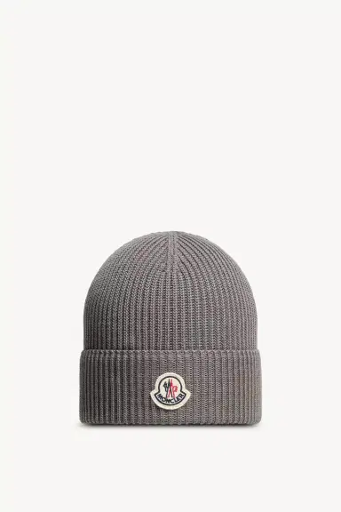 Moncler Logo Cotton Beanie | Thumbnail 2 Moncler Logo Cotton Beanie | Thumbnail 2