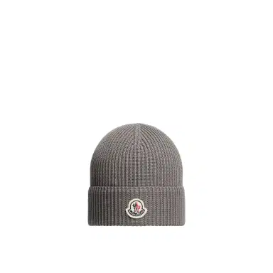 Moncler Logo Cotton Beanie | Thumbnail 1 Moncler Logo Cotton Beanie | Thumbnail 1