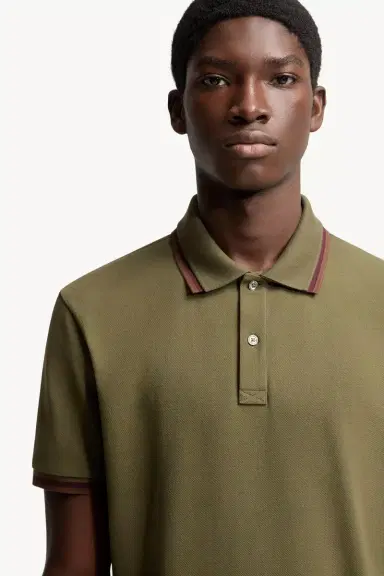 Moncler Double Collar Cotton Piquet Polo Shirt | Thumbnail 7 Moncler Double Collar Cotton Piquet Polo Shirt | Thumbnail 7
