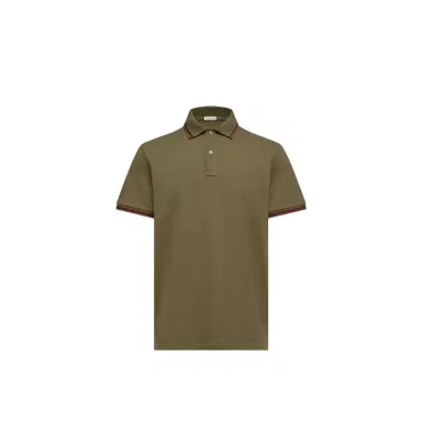 Moncler Double Collar Cotton Piquet Polo Shirt | Thumbnail 1 Moncler Double Collar Cotton Piquet Polo Shirt | Thumbnail 1