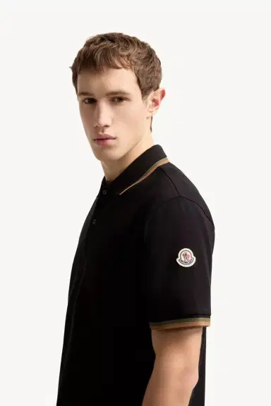 Moncler Double Collar Cotton Piquet Polo Shirt | Thumbnail 3 Moncler Double Collar Cotton Piquet Polo Shirt | Thumbnail 3