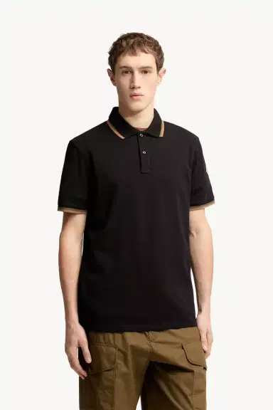Moncler Double Collar Cotton Piquet Polo Shirt | Thumbnail 4 Moncler Double Collar Cotton Piquet Polo Shirt | Thumbnail 4