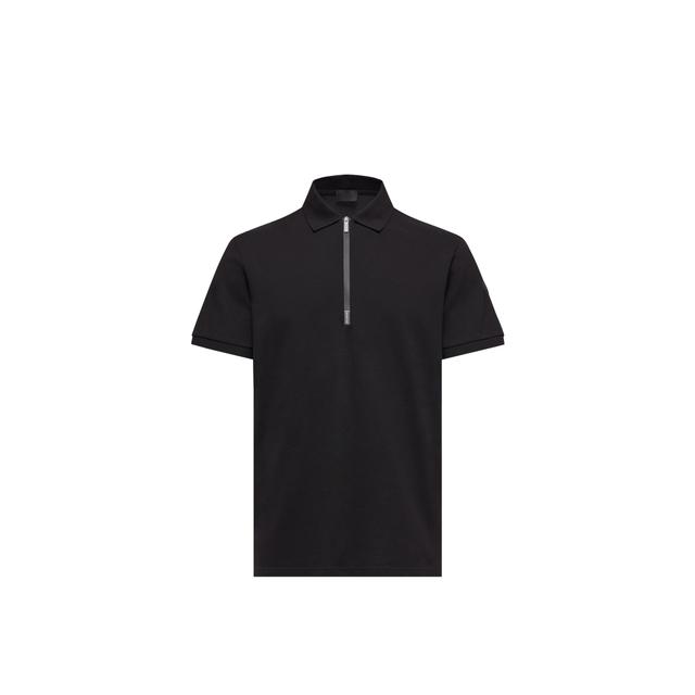 Logo Cotton Piquet Half-zip Polo Shirt Logo Cotton Piquet Half-zip Polo Shirt