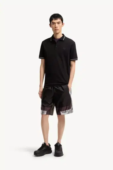 Moncler Logo Patch Cotton Polo Shirt | Thumbnail 3 Moncler Logo Patch Cotton Polo Shirt | Thumbnail 3
