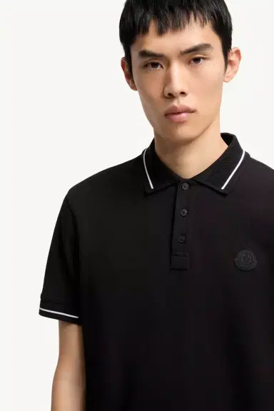 Moncler Logo Patch Cotton Polo Shirt | Thumbnail 7 Moncler Logo Patch Cotton Polo Shirt | Thumbnail 7