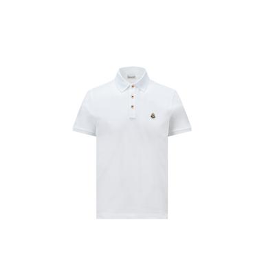 Moncler Logo Patch Cotton Polo Shirt | Thumbnail 1 Moncler Logo Patch Cotton Polo Shirt | Thumbnail 1