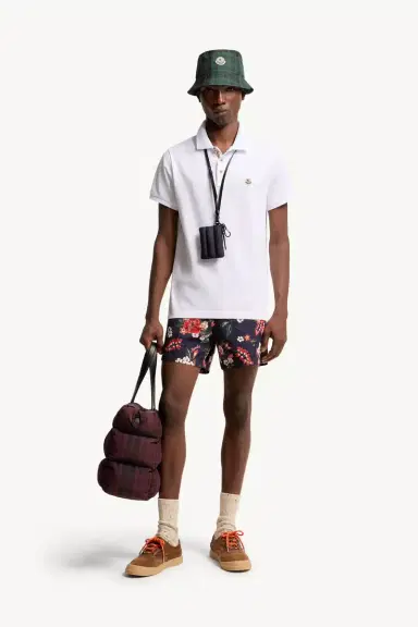 Moncler Logo Patch Cotton Polo Shirt | Thumbnail 2 Moncler Logo Patch Cotton Polo Shirt | Thumbnail 2
