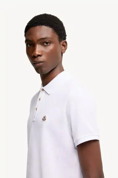 Moncler Logo Patch Cotton Polo Shirt | Thumbnail 3 Moncler Logo Patch Cotton Polo Shirt | Thumbnail 3