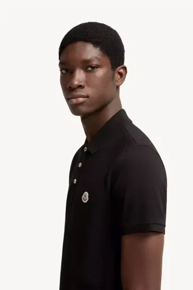 Moncler Logo Patch Cotton Polo Shirt | Thumbnail 3 Moncler Logo Patch Cotton Polo Shirt | Thumbnail 3