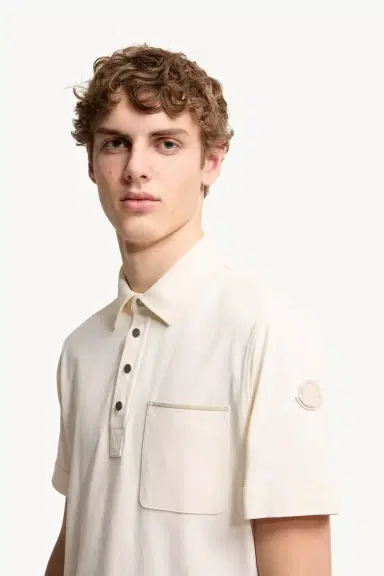Moncler Cotton Piquet Polo Shirt | Thumbnail 4 Moncler Cotton Piquet Polo Shirt | Thumbnail 4