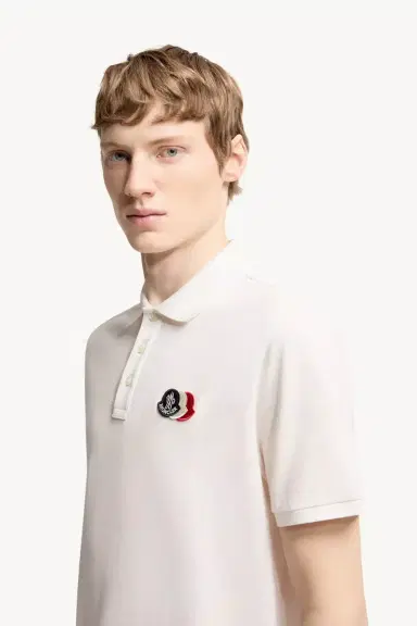 Moncler Logo Patch Cotton Piquet Polo Shirt | Thumbnail 3 Moncler Logo Patch Cotton Piquet Polo Shirt | Thumbnail 3