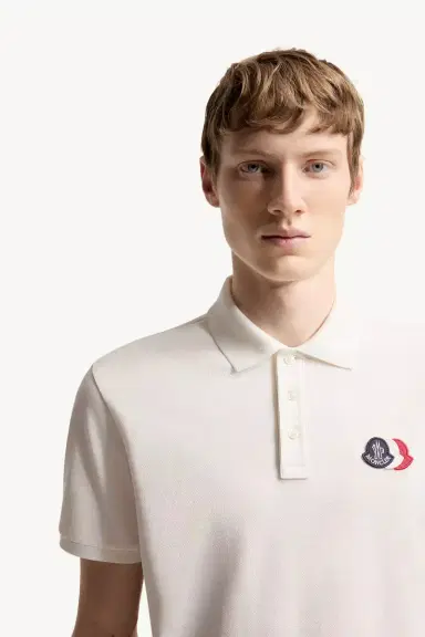 Moncler Logo Patch Cotton Piquet Polo Shirt | Thumbnail 6 Moncler Logo Patch Cotton Piquet Polo Shirt | Thumbnail 6