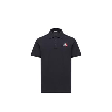Moncler Logo Patch Cotton Piquet Polo Shirt | Thumbnail 1 Moncler Logo Patch Cotton Piquet Polo Shirt | Thumbnail 1