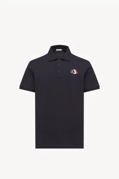 Moncler Logo Patch Cotton Piquet Polo Shirt | Thumbnail 2 Moncler Logo Patch Cotton Piquet Polo Shirt | Thumbnail 2