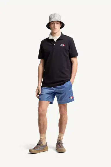 Moncler Logo Patch Cotton Piquet Polo Shirt | Thumbnail 3 Moncler Logo Patch Cotton Piquet Polo Shirt | Thumbnail 3