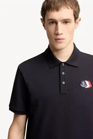 Moncler Logo Patch Cotton Piquet Polo Shirt | Thumbnail 7 Moncler Logo Patch Cotton Piquet Polo Shirt | Thumbnail 7