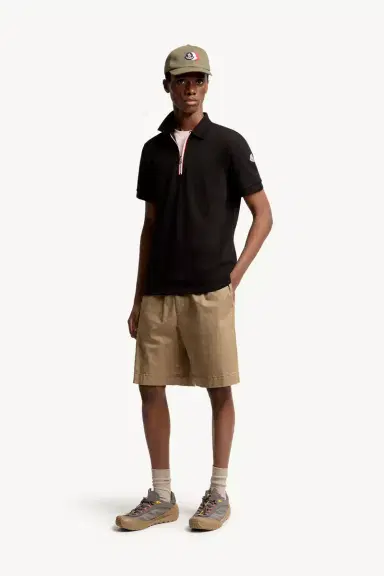 Moncler Tricolor-trimmed Cotton Polo Shirt | Thumbnail 2 Moncler Tricolor-trimmed Cotton Polo Shirt | Thumbnail 2