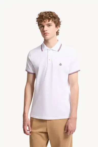 Moncler Tricolor-trimmed Cotton Piquet Polo Shirt | Thumbnail 4 Moncler Tricolor-trimmed Cotton Piquet Polo Shirt | Thumbnail 4