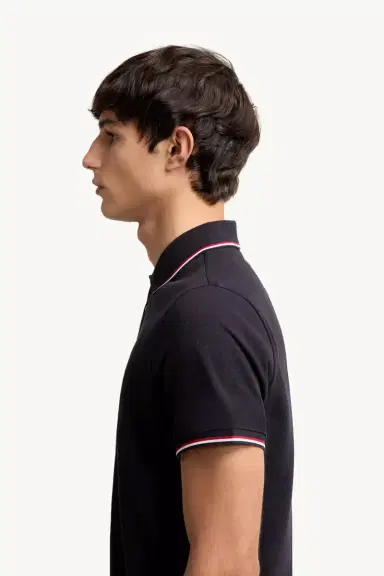 Moncler Tricolor-trimmed Cotton Piquet Polo Shirt | Thumbnail 4 Moncler Tricolor-trimmed Cotton Piquet Polo Shirt | Thumbnail 4