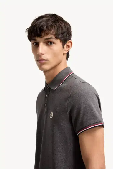 Moncler Tricolor-trimmed Cotton Piquet Polo Shirt | Thumbnail 4 Moncler Tricolor-trimmed Cotton Piquet Polo Shirt | Thumbnail 4