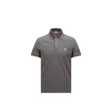 Moncler Tricolor-trimmed Cotton Piquet Polo Shirt | Thumbnail 1 Moncler Tricolor-trimmed Cotton Piquet Polo Shirt | Thumbnail 1