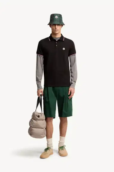 Moncler Tricolor-trimmed Cotton Piquet Polo Shirt | Thumbnail 3 Moncler Tricolor-trimmed Cotton Piquet Polo Shirt | Thumbnail 3