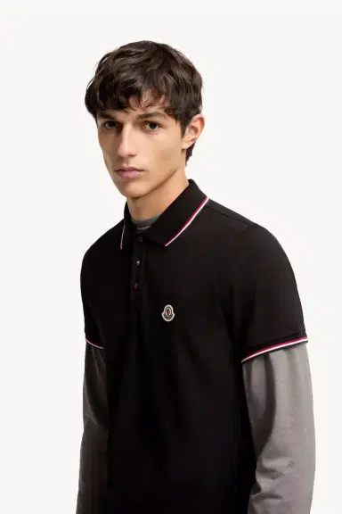 Moncler Tricolor-trimmed Cotton Piquet Polo Shirt | Thumbnail 4 Moncler Tricolor-trimmed Cotton Piquet Polo Shirt | Thumbnail 4