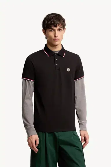 Moncler Tricolor-trimmed Cotton Piquet Polo Shirt | Thumbnail 5 Moncler Tricolor-trimmed Cotton Piquet Polo Shirt | Thumbnail 5