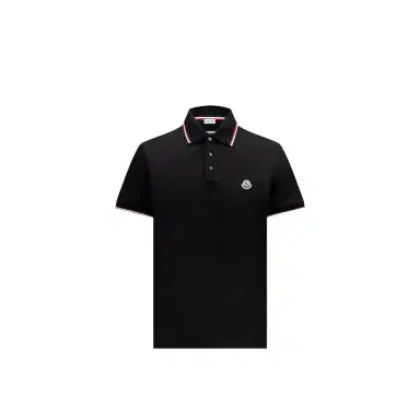 Moncler Tricolor-trimmed Cotton Piquet Polo Shirt | Thumbnail 1 Moncler Tricolor-trimmed Cotton Piquet Polo Shirt | Thumbnail 1