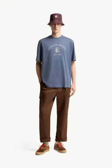 Moncler Logo Print Cotton T-shirt | Thumbnail 3 Moncler Logo Print Cotton T-shirt | Thumbnail 3