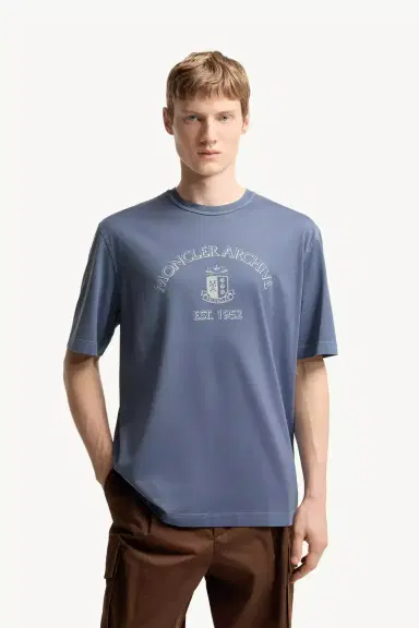 Moncler Logo Print Cotton T-shirt | Thumbnail 5 Moncler Logo Print Cotton T-shirt | Thumbnail 5