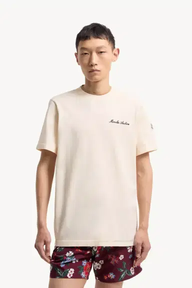 Moncler Embroidered Logo Cotton T-shirt | Thumbnail 4 Moncler Embroidered Logo Cotton T-shirt | Thumbnail 4