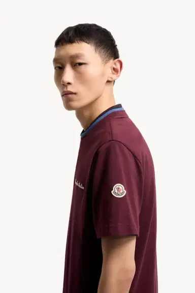 Moncler Embroidered Logo Cotton T-shirt | Thumbnail 4 Moncler Embroidered Logo Cotton T-shirt | Thumbnail 4