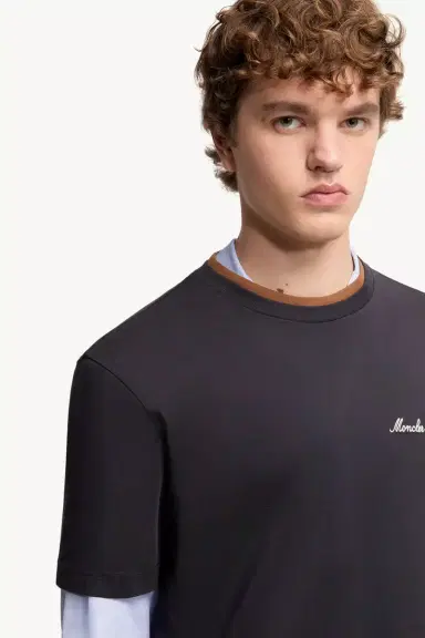 Moncler Embroidered Logo Cotton T-shirt | Thumbnail 6 Moncler Embroidered Logo Cotton T-shirt | Thumbnail 6
