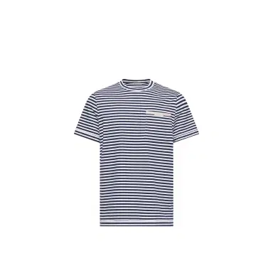 Moncler Striped Cotton T-shirt | Thumbnail 2 Moncler Striped Cotton T-shirt | Thumbnail 2