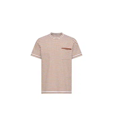 Moncler Striped Cotton T-shirt | Thumbnail 1 Moncler Striped Cotton T-shirt | Thumbnail 1