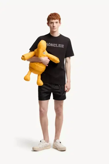 Moncler Space Embroidered Logo Cotton T-shirt | Thumbnail 3 Moncler Space Embroidered Logo Cotton T-shirt | Thumbnail 3