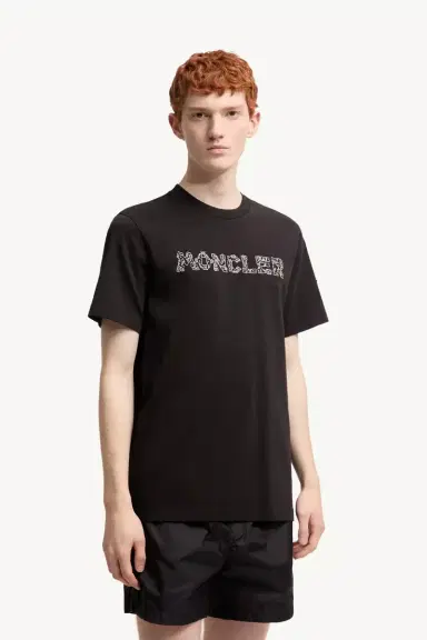 Moncler Space Embroidered Logo Cotton T-shirt | Thumbnail 5 Moncler Space Embroidered Logo Cotton T-shirt | Thumbnail 5