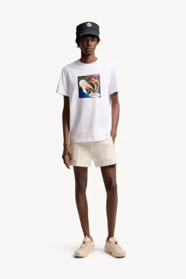 Moncler Space Monduck Cotton T-shirt | Thumbnail 3 Moncler Space Monduck Cotton T-shirt | Thumbnail 3
