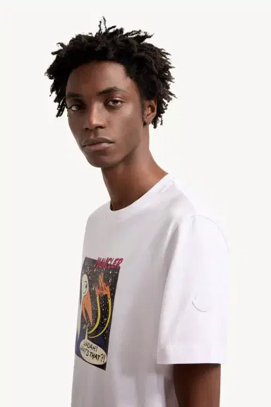 Moncler Space Monduck Cotton T-shirt | Thumbnail 4 Moncler Space Monduck Cotton T-shirt | Thumbnail 4