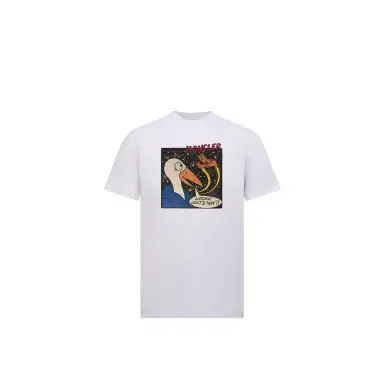 Moncler Space Monduck Cotton T-shirt | Thumbnail 1 Moncler Space Monduck Cotton T-shirt | Thumbnail 1